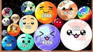 PLANETS MERGE 3D - ASMR Gameplay (Galaxy Stars Evolution, Level Up Planet Balls 2048)