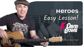 How to play Heroes by Bowie on the acoustic guitar