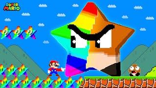 Super Mario Bros. But When Everything Mario Touches Turns To Rainbow Star