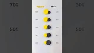 Blending yellow and black clay to create Colors shades   #colormixing #paintmixing #asmr #shorts