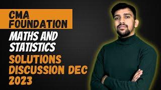 CMA Foundation Maths and stats paper discussion