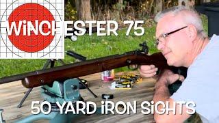 @MnMarine1 50 yard iron sights challenge 1941 Winchester 75 US Property