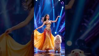 A Girl Merges with Cute Hamster  Unforgettable Performance!