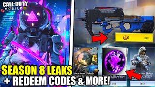 Season 8 Leaks!  Legendary Guns & Redeem Codes + 1 CP Skins! Call of Duty Mobile!