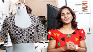 how to make horseshoe neck blouse step by step