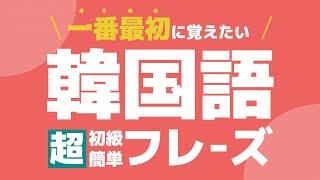 【聞き流し韓国語】初級会話フレーズ / 単語・日常会話・会話・簡単・勉強・初心者・リスニング