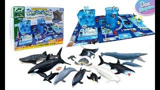 Sea Animals Play-set - Dolphin, Shark, Whale, Whale-shark, Manta Ray, Beluga, Orca, Turtle, Penguin