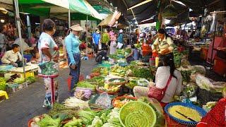 Cambodian Countryside & Phnom Penh Market Food - Routine Food & People Activities