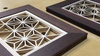 Kumiko With Triangular Gridwork, Japanese woodworking