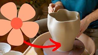 ASMR Flower Shaped Pottery Vase