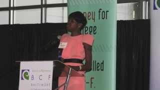 Former One Step Up scholarship recipient, Jeané Baker