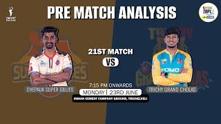 TNPL 2025: CSG vs TGC 21st Match Prediction | CSG vs TGC Dream11 Team
