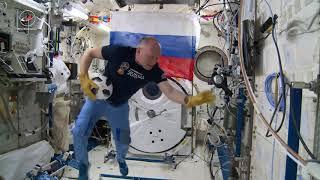 Cosmonauts Show Off Soccer Skills in Space