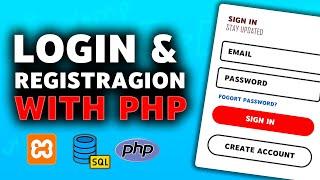 Login and Register in PHP and MYSQL XAMPP Database  (With Source Code )  