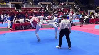 Maria Leonova UKR - TSILEDAKI Alkater GRE. Final Dracula Open 2024. #taekwondo