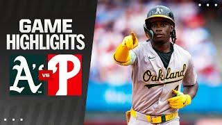 A's vs. Phillies Game Highlights (7/14/24) | MLB Highlights