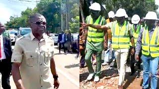 Embattled Edo Dep. Gov. Philip Shaibu Boldly Dares Gov. Obaseki, Inspects Ongoing Projects In Benin