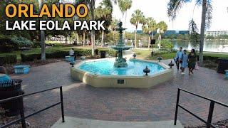 ORLANDO - LAKE EOLA PARK IN DOWNTOWN ORLANDO FLORIDA - WALKING TOUR [4K 60FPS]