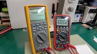 Aneng AN870 comparaciones con Fluke 287