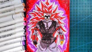 How to Draw Goku black crimson masked Super Saiyan 3[ Dragonball ]