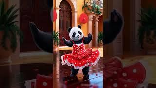 Cute Panda France Dance #ai #cute #animals #dance #traditional #panda #cutepanda  #shorts #france