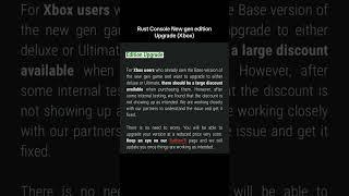 Rust Console New gen edition upgrade Xbox…#shorts #rust #rustconsole