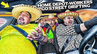 Pro Racer Takes HOME DEPOT Workers to Street Drifting! (MUST WATCH)