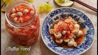 Cà pháo ngâm chua cay giòn rụm, chua chua cay cay mà trắng và thơm phức || Natha Food