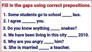 English Grammar Test ️ Preposition Quiz.