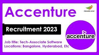 Accenture Off Campus 2023 Recruitment Drive for Freshers | Bilingual Hiring- Tech-Associate Software