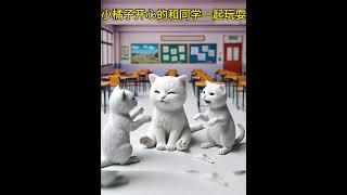 ||小橘子被白猫包围了 #funny #cuteanimal #cat #cutecat #cartoon #story #cute