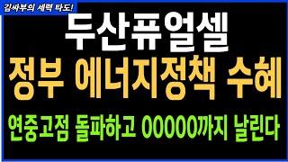 두산퓨얼셀 정부 에너지정책 수혜 연중고점 돌파하고 00000까지 날린다 목표가분석 실시간 대응전략