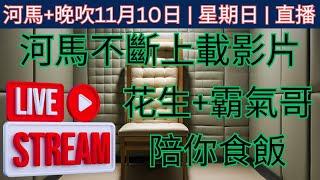 河馬+晚吹 11月10日 | 星期日 | 直播 河馬不斷上載影片 花生+霸氣哥陪你食飯