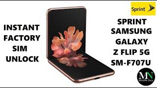 Instantly Factory SIM Unlock Sprint Samsung Galaxy Z Flip 5G SM-F707U!