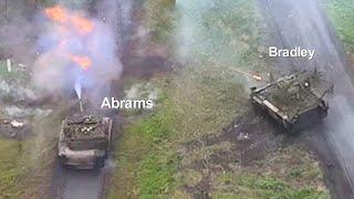 Bradley and Abrams together drive Russians out of a village!