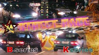 night street racing bseries coupe takes on kseries coupe and nitrous b20 del sol