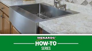 How To Install a Farmhouse Retrofit Sink | Menards Kitchen Remodel