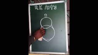 How to draw a papaya easily/using circle / RK Art's(Raja)