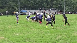 Maverick First 8U Tackle game, Pancakes kid but helps him up...haha