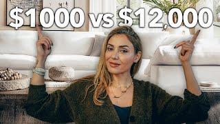 $1000 vs $12,000 Couch! | Living Room Decor