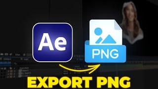 How to EXPORT PNG in After Effects