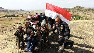 Omar Mansour around the world on motorbike