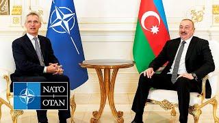 NATO Secretary General with the President of Azerbaijan  Ilham Aliyev, 17 MAR 2024