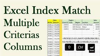 Index match with multiple criteria | excel multiple columns match