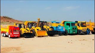 Jump River-Tata tipper truck,HMT tractor,dump truck,jcb backhoe,tractor,truck,jcb cartoon,gadi