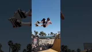 Soya Inomata, Jimmy Wilkins & Moto Shibata getting warmed up on the vert ramp @XGamesVentura