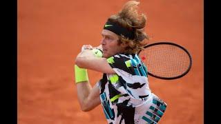 Andrey Rublev Powerful Backhand Top Spin