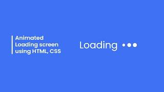 Quick and Simple Loading Animation using Pure CSS  - Codingscape