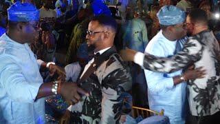 SEE WHAT YORUBA ACTOR AKIN OLAIYA DID TO HIS SENIOR COLLEAGUE OGOGO AT HIS 51st BIRTHDAY PARTY