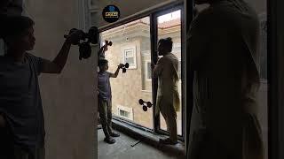 Installing Tempered Glass  Window at Phase 7  By Ghazi 5 Aluminum & Glass #aluminiumwindows #shorts